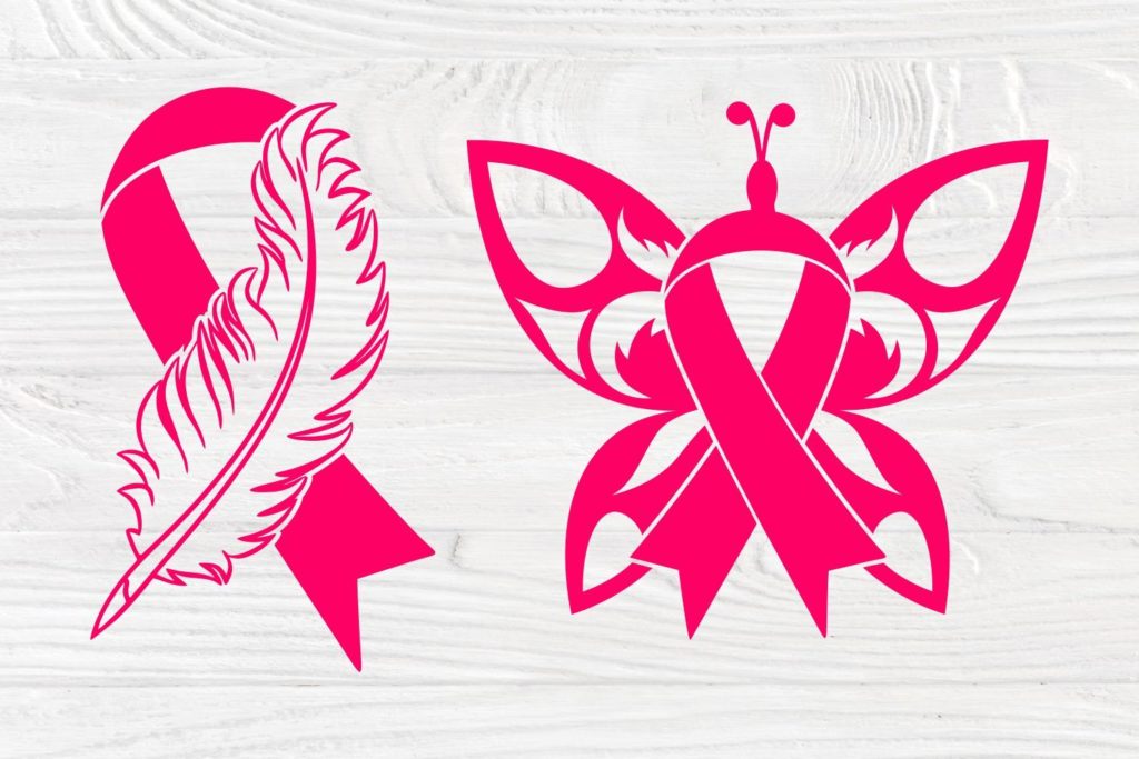 Ribbon Woman Breast Cancer SVG